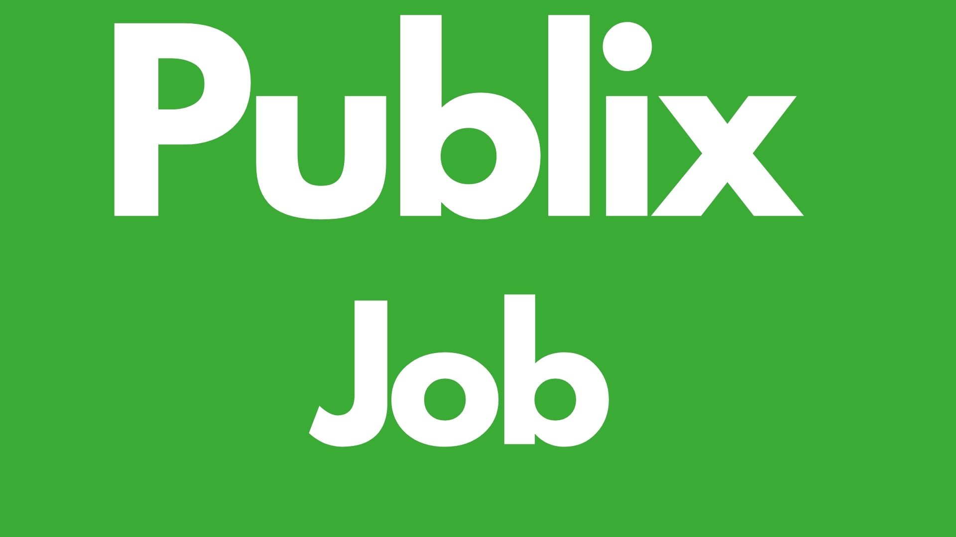 Publix Job Application